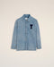 AMI PARIS Blue Cotton Ami de Coeur Overshirt Mens Apparel